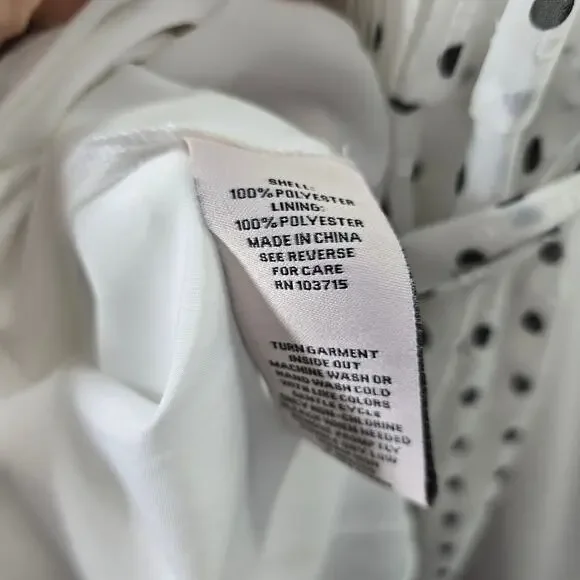 Nanette Lepore Cannoli Cream Black Polka Dot Fit and Flare Dress Size 4 - Picture 6 of 8